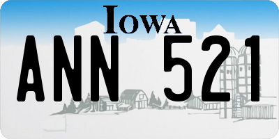 IA license plate ANN521