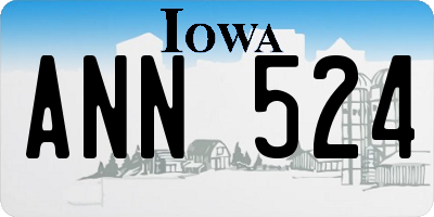 IA license plate ANN524