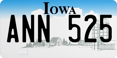 IA license plate ANN525