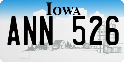 IA license plate ANN526