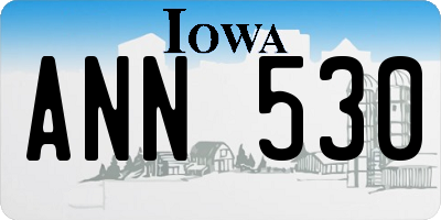 IA license plate ANN530