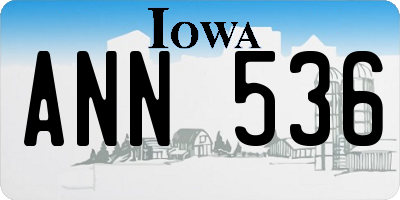 IA license plate ANN536