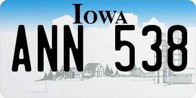 IA license plate ANN538