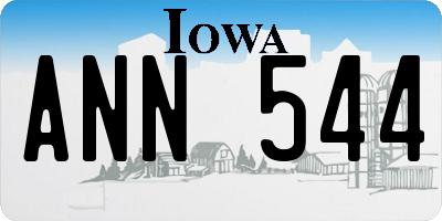 IA license plate ANN544