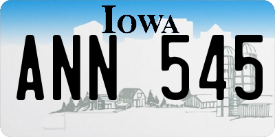 IA license plate ANN545