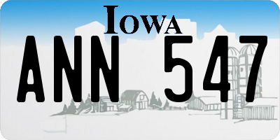 IA license plate ANN547