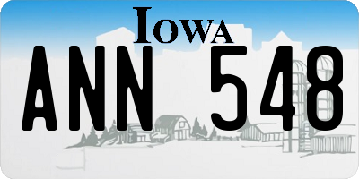IA license plate ANN548