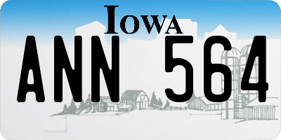IA license plate ANN564