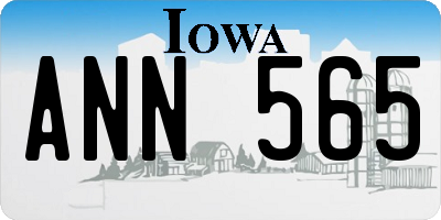 IA license plate ANN565