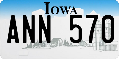 IA license plate ANN570