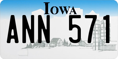 IA license plate ANN571