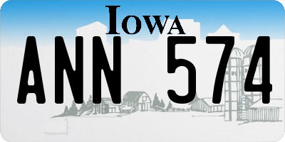 IA license plate ANN574