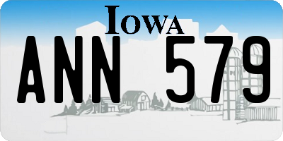 IA license plate ANN579