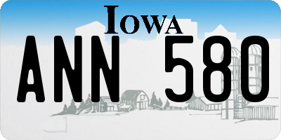 IA license plate ANN580