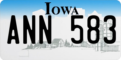 IA license plate ANN583