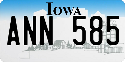 IA license plate ANN585