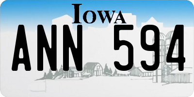 IA license plate ANN594