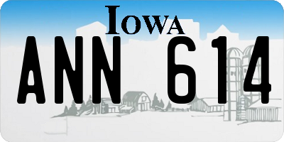 IA license plate ANN614