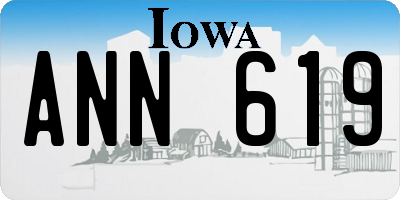 IA license plate ANN619