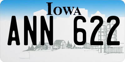 IA license plate ANN622