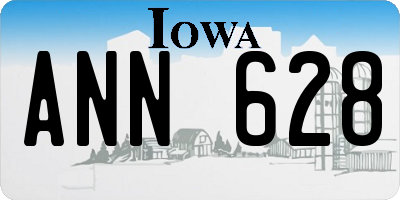IA license plate ANN628