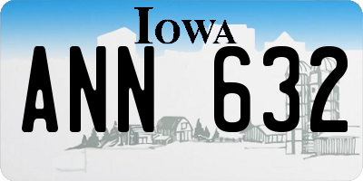 IA license plate ANN632