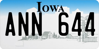 IA license plate ANN644