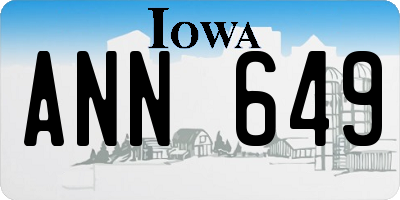 IA license plate ANN649