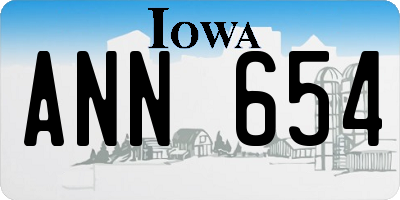 IA license plate ANN654