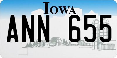 IA license plate ANN655
