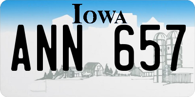 IA license plate ANN657