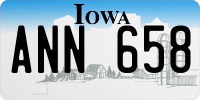 IA license plate ANN658