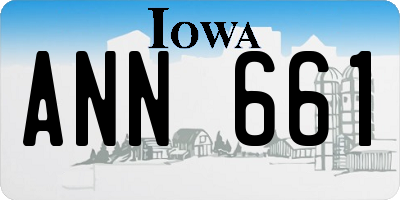 IA license plate ANN661