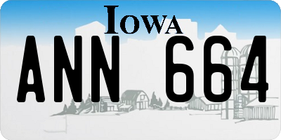IA license plate ANN664