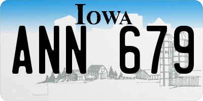 IA license plate ANN679