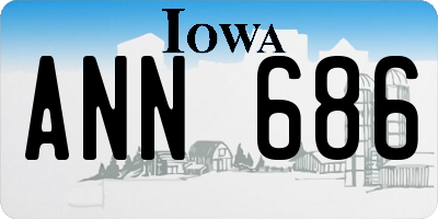 IA license plate ANN686
