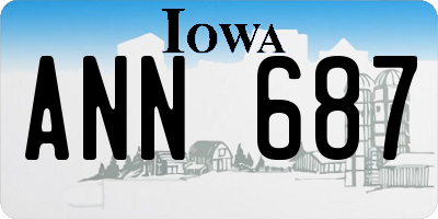 IA license plate ANN687