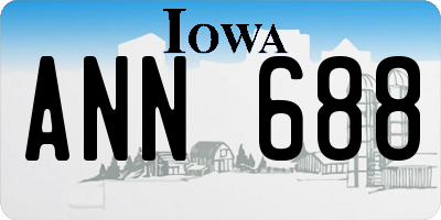 IA license plate ANN688