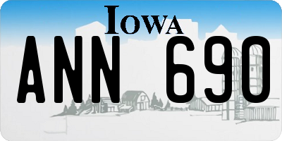IA license plate ANN690