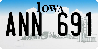 IA license plate ANN691
