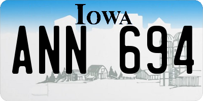 IA license plate ANN694