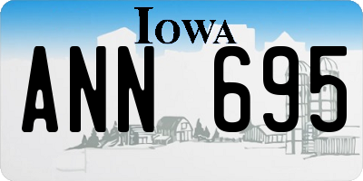 IA license plate ANN695