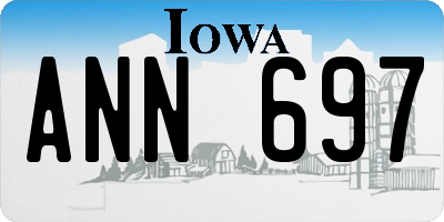 IA license plate ANN697