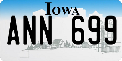 IA license plate ANN699