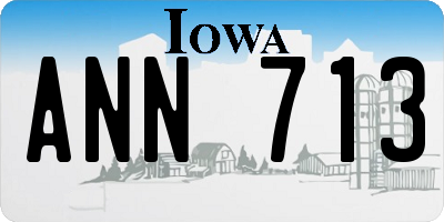 IA license plate ANN713