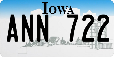IA license plate ANN722