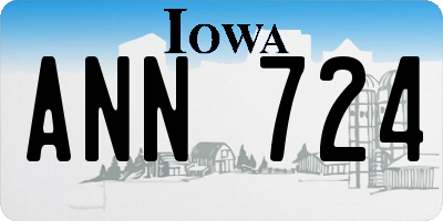 IA license plate ANN724