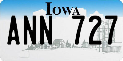 IA license plate ANN727