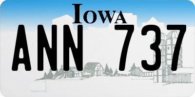 IA license plate ANN737