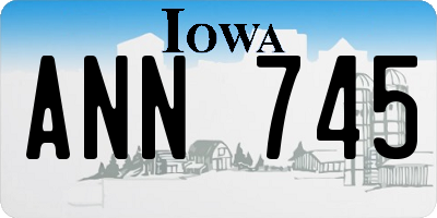 IA license plate ANN745